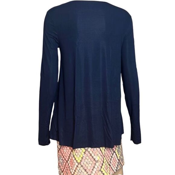 Wolford Aurora Pure Top Long Sleeves Navy Opal NWT XS - Picture 6 of 11